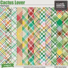 Cactus Lover Plaid Papers