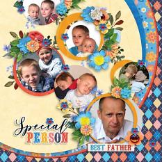 Layout using Best Dad ever by HeartMade Scrapbook