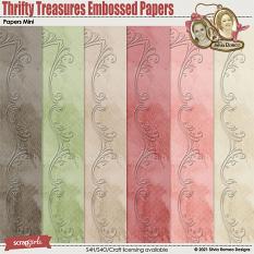 Thrifty Treasures Embossed Papers by Silvia Romeo