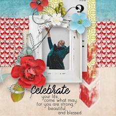 "Celebrate" #digitalscrapbooking layout by AFT Deisgns - Amanda Fraijo-Tobin using Spirited Collection Super Mini