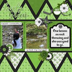 CT Layout using Paint Chips Green Apple by Connie Prince
