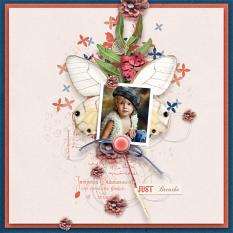 Layout using Just breathe by HeartMade Scrapbook