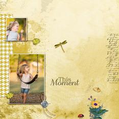 “This Moment" digital scrapbook layout features SSET: Artful Seasons
