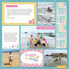 Mermaid Wishes scrapbook layout by Diane Rooney