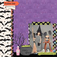 Happy Halloween scrapbook layout by Diane Rooney