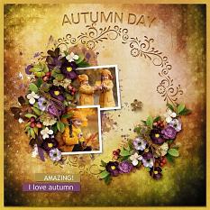 Layout using ScrapSimple Digital Layout Templates:autumn day!