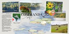 “Commanda Lake" digital scrapbook layout showcases SSDLAT: Simply Blended 4