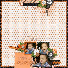 CT Layout using Paint Chips Pumpkin by Connie Prince