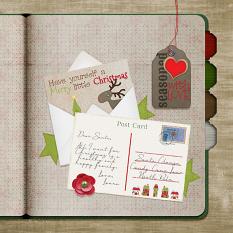 “Dear Santa" digital scrapbook layout features SSET: Document It