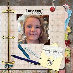 “Love You" layout features SSPT: Document It Notebook