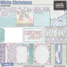 White Christmas Journal Cards