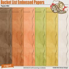 Bucket List Embossed Papers by Silvia Romeo