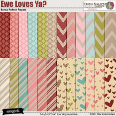 Ewe Loves Ya? Bonus Papers by Trixie Scraps Designs