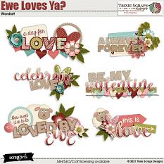 Ewe Loves Ya? Wordart by Trixie Scraps Designs