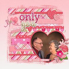 Layout created using the Sweet Valentine Collection Biggie