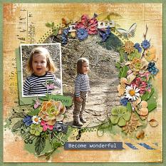 Layout using ScrapSimple Digital Layout Collection:love in bloom