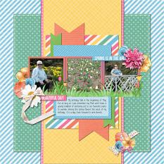 Layout created using the Captivated By: Spring Collab Collection Bundle