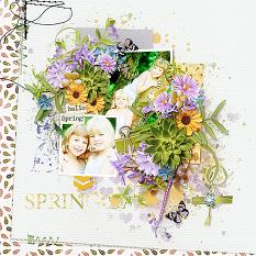 Layout using ScrapSimple Digital Layout Collection:Spring Is Nature's