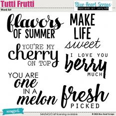 Tutti Frutti Word Art Pack