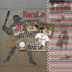 Layout created using the Batter Up Collection