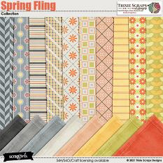 Spring Fling Kit Papers by Trixie Scraps