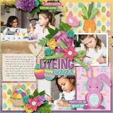 Layout created using Hoppy Easter Ombre Papers