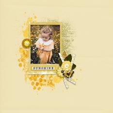 Layout using Flower Daisy Yellow by Adrienne Skelton