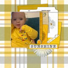 Layout using Flower Daisy Yellow by Adrienne Skelton