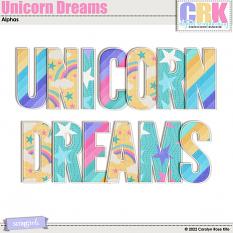 Unicorn Dreams Collection Biggie Alphas by Carolyn Rose Kite
