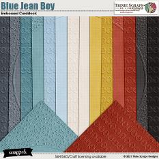 Blue Jean Boy Cardstock by Trixie Scraps