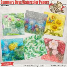 Summery Days Watercolor Papers by Silvia Romeo