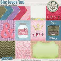 She Loves You Pocket Life Journal Cards