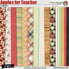 Apples for Teacher Kit Papers by Trixie Scraps