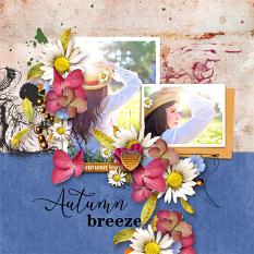 Layout using ScrapSimple Digital Layout Collection:A Message In Autumn