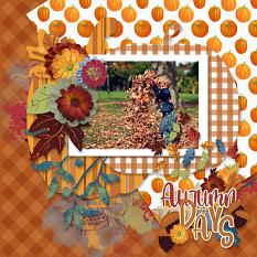 Layout using Fall Harvest Festival Bundle by Adrienne Skelton Designs