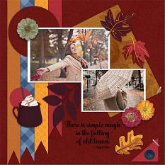 Layout using Fall Harvest Festival Templates by Adrienne Skelton Designs