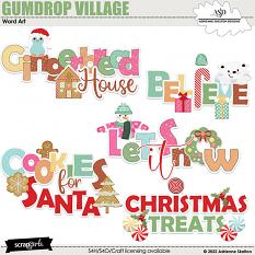 Gumdrop Village Word Art pack by Adrienne Skelton Designs