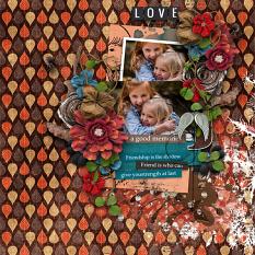 Layout using ScrapSimple Digital Layout Collection:Piling Up The Memories