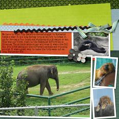 Zoo Fun layout using ScrapSimple Digital Layout Album Templates: 12x12 Two Page Spreads 2