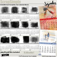 4x6 Calendar Blends templates