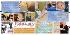 "February" digital scrapbook layout uses SSDLAT: 12x24 Scrap It Monthly Two Series 2