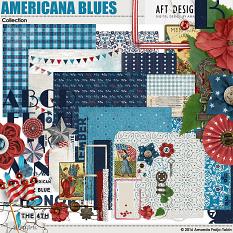Americana Blues Collection by Amanda Fraijo-Tobin @ScrapGirls | #AFTdesigns #digitalscrapboking #scrapbook #4thofjuly