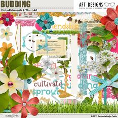 Budding #digitalscrapbooking spring inspired elements by Amanda Fraijo-Tobin - AFT designs