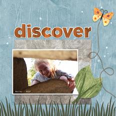 "Discover" Digital Scrapbooking Layout by Cherise Oleson, using ScrapSimple Paper Templates: Painted Collage, Set 1