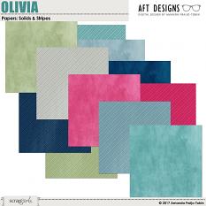 Olivia Papers - Solids & Stripes by AFT Designs - Amanda Fraijo-Tobin @ScrapGirls.com