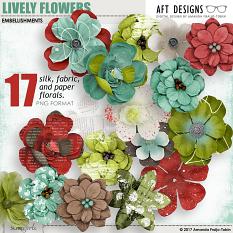 Lively Flower Embellishments by AFT Designs - Amanda Fraijo-Tobin @ScrapGirls.com