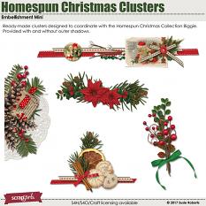 Homespun Christmas Clusters Embellishment Mini