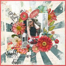 Scrapbook page featuring Everyday Stories Embellishment Clusters