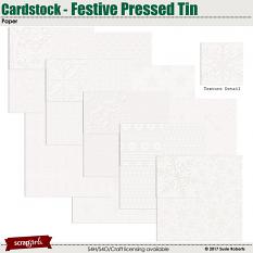 Cardstock Festive Pressed Tin Paper