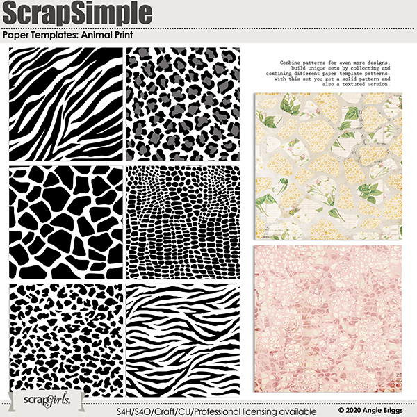 ScrapSimple Paper Templates: Animal Print by Angie Briggs at 